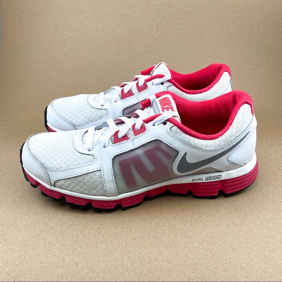 Nike Shoes - Nike Dual Fusion ST2 White Cool Grey Scarlet Fire